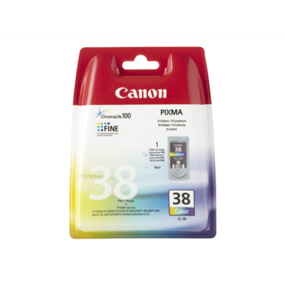 Canon CL-38 Tri-Colour , Ink Cartridge , Cyan, Magenta, Yellow