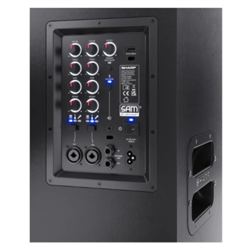 Sharp SumoBox CP-LS100 High Performance Portable Speaker , Sharp , Portable Speaker , SUMOBOX CP-LS100 High Performance , 120 W , Bluetooth , Black , Portable , Wireless connection