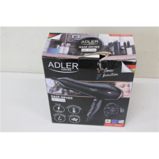 SALE OUT. Adler AD 2244 Hair Dryer, 2000W, 2 speed settings, 3 temperature settings, AC motor, black , Adler Hair Dryer , AD 2244 , 2000 W , Number of temperature settings 3 , Ionic function , Diffuser nozzle , Black , DAMAGED PACKAGING