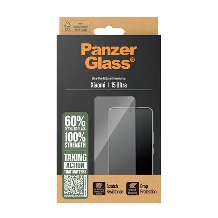 PanzerGlass Screen protector , Xiaomi , 15 Ultra , Glass , Transparent , Ultra-Wide Fit