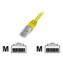 Digitus , Patch cord , CAT 5e U-UTP , PVC AWG 26/7 , 1 m , Yellow , Modular RJ45 (8/8) plug