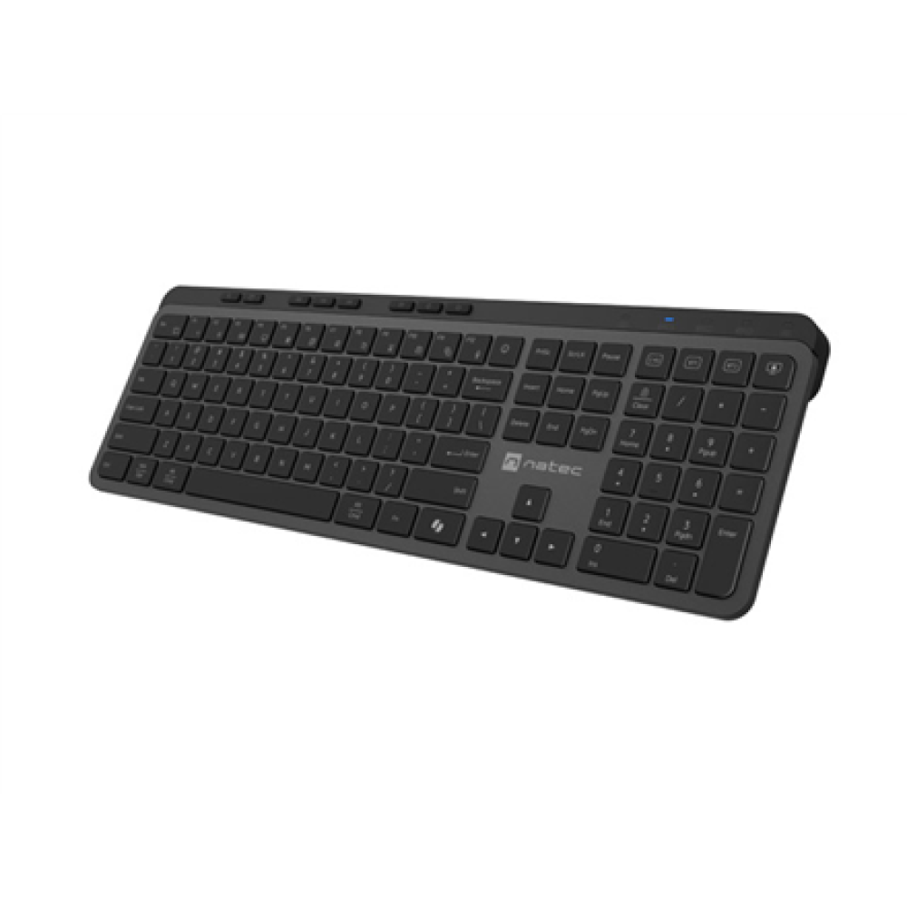 Natec Keyboard, Medusa, US Layout, X- Scissors Slim, Wireless, Black , Natec