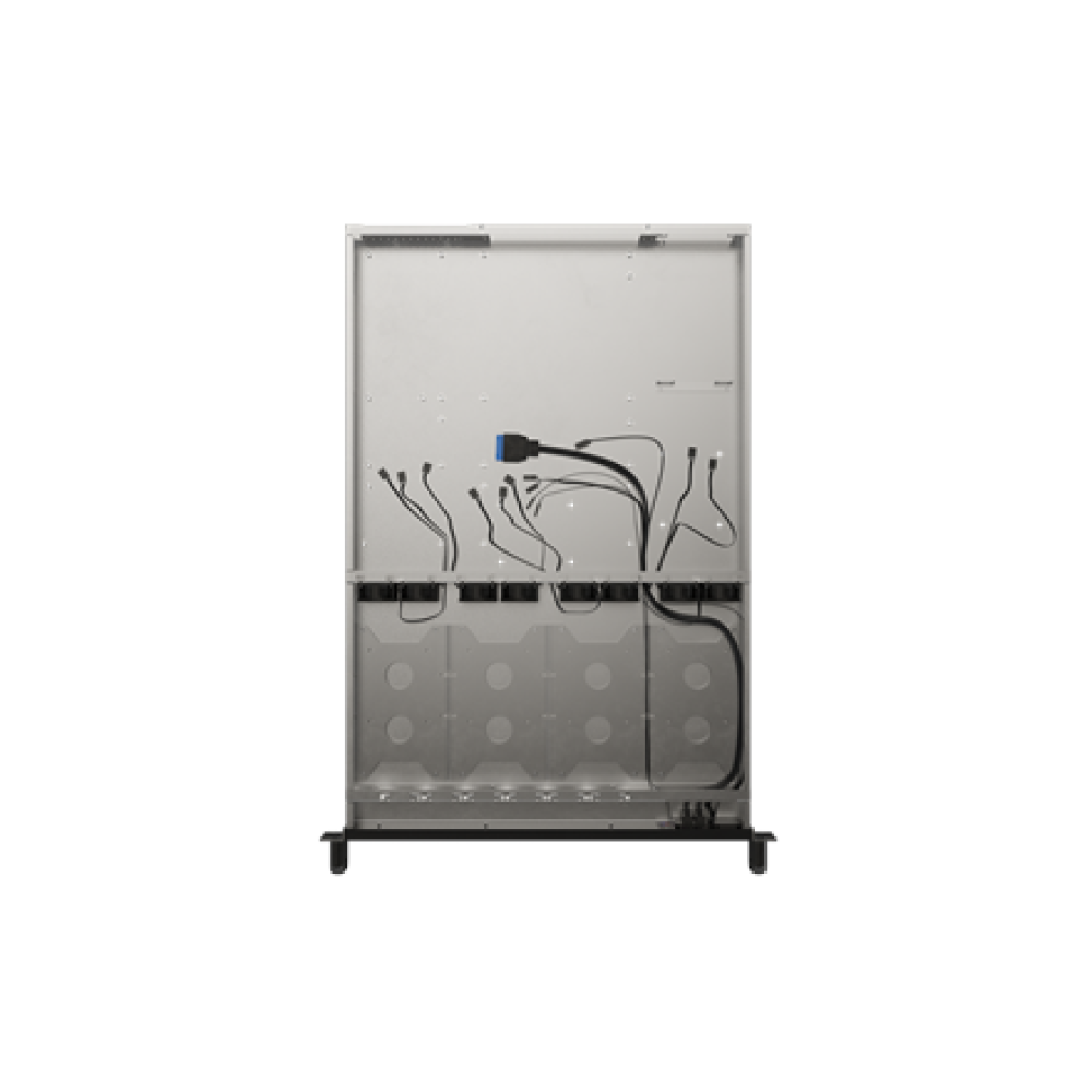 Lanberg Rackmount server chassis E-ATX 650/12 19/1U , SC01-6501-12B , Black