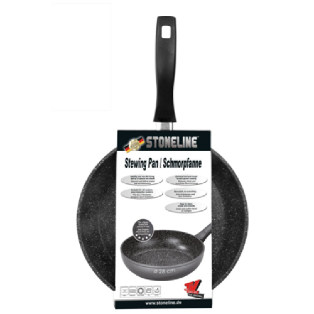 Stoneline , 6587 , Pan , Frying , Diameter 28 cm , Suitable for induction hob , Fixed handle , Anthracite
