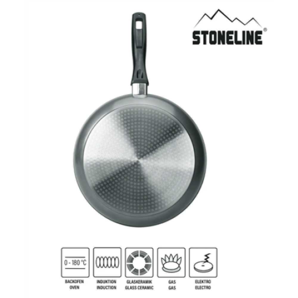 Stoneline , 6587 , Pan , Frying , Diameter 28 cm , Suitable for induction hob , Fixed handle , Anthracite