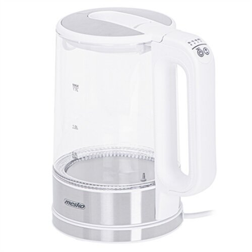Mesko , Kettle , MS 1301w , Electric , 1850 W , 1.7 L , Glass , 360° rotational base , White