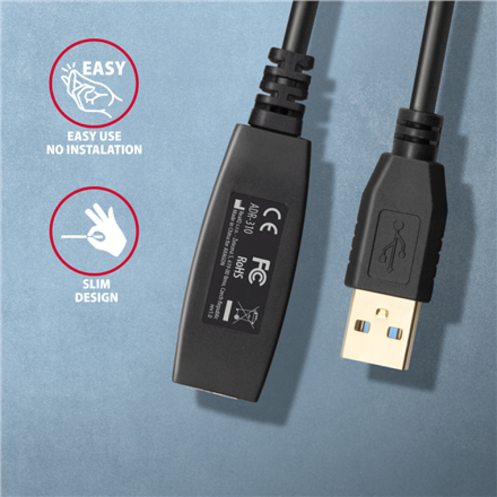 AXAGON Active extension USB 3.2 Gen 1, 10 m , ADR-310