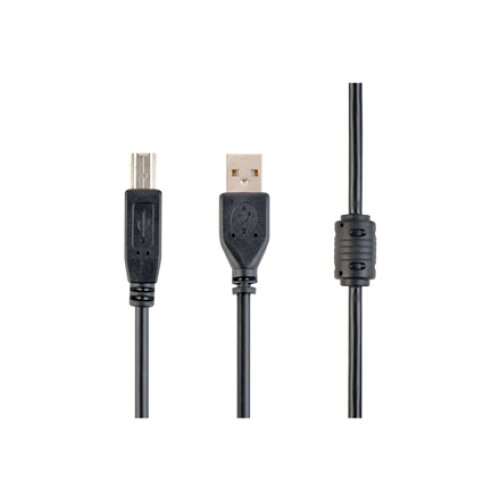 USB 2.0 A-plug B-plug 3 m (10 ft) cable with ferrite core , Cablexpert