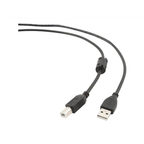 USB 2.0 A-plug B-plug 3 m (10 ft) cable with ferrite core , Cablexpert