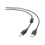USB 2.0 A-plug B-plug 3 m (10 ft) cable with ferrite core , Cablexpert