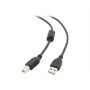 USB 2.0 A-plug B-plug 3 m (10 ft) cable with ferrite core , Cablexpert