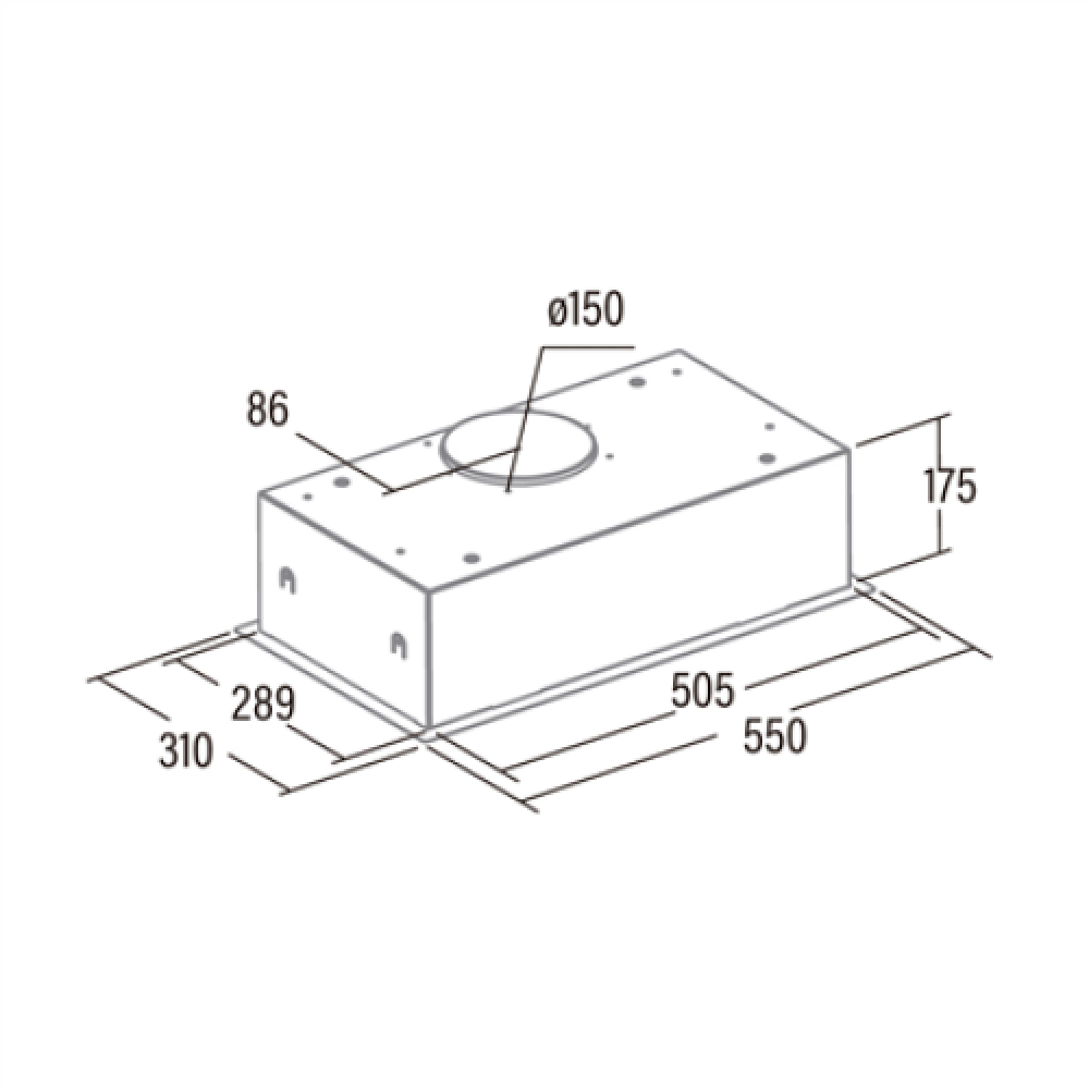 CATA , Hood , GCB 55 X , Canopy , Energy efficiency class C , Width 55 cm , 371 m³/h , Mechanical , LED , Stainless steel/Grey