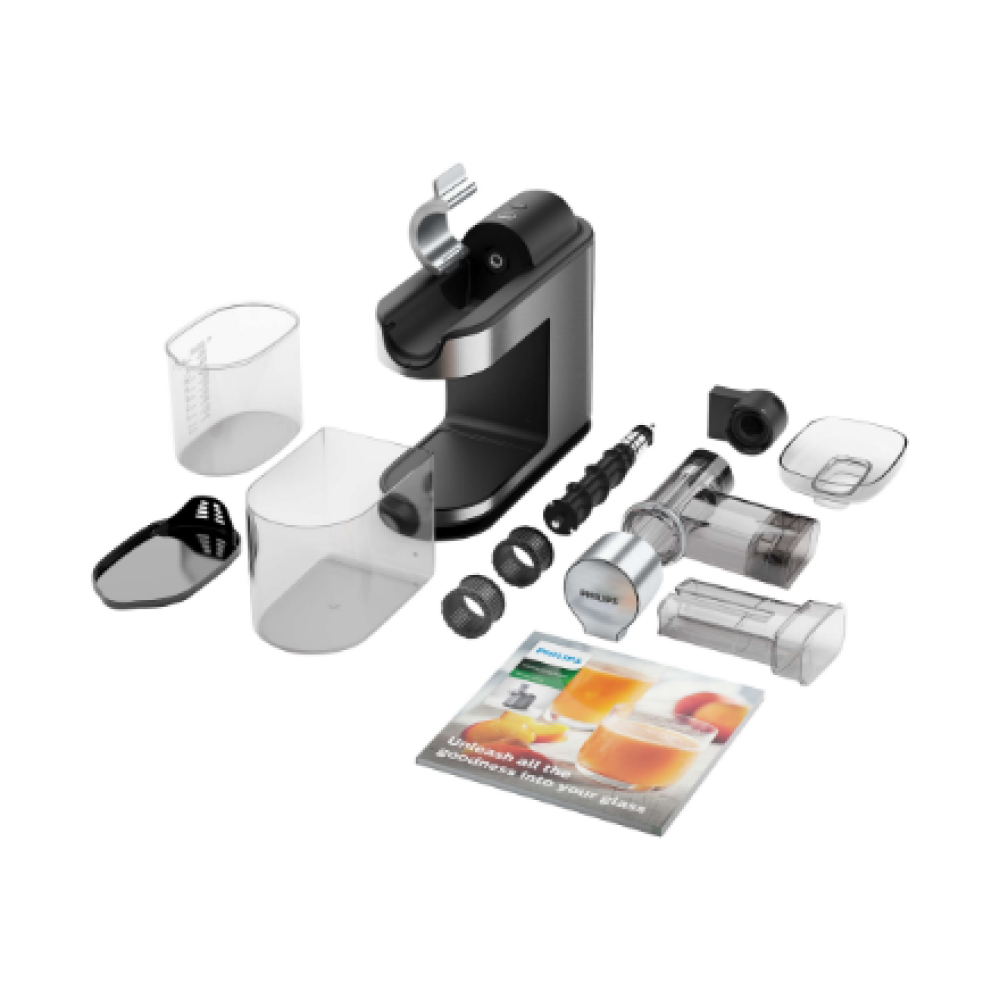 Philips HR1949/20 , Type Slow Juicer , Grey , 200 W , Extra large fruit input , Number of speeds 1 , 300 RPM