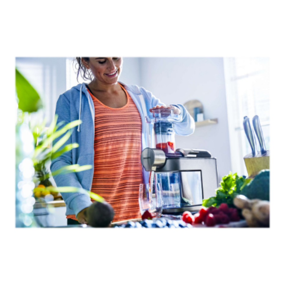 Philips HR1949/20 , Type Slow Juicer , Grey , 200 W , Extra large fruit input , Number of speeds 1 , 300 RPM