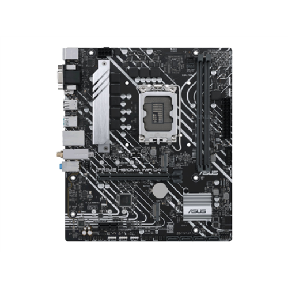 Asus , PRIME H610M-A WIFI D4 , Processor family Intel , Processor socket LGA1700 , DDR4 DIMM , Memory slots 2 , Supported hard disk drive interfaces SATA, M.2 , Number of SATA connectors 4 , Chipset Intel H610 , mATX
