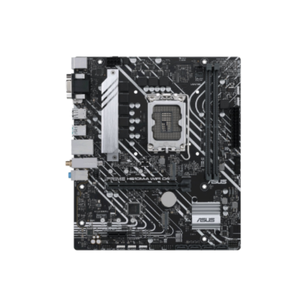 Asus , PRIME H610M-A WIFI D4 , Processor family Intel , Processor socket LGA1700 , DDR4 DIMM , Memory slots 2 , Supported hard disk drive interfaces SATA, M.2 , Number of SATA connectors 4 , Chipset Intel H610 , mATX