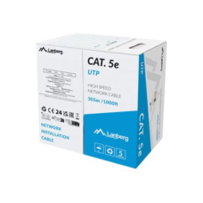 Lanberg , LAN Cable Cat.5E 305M Solid CCA Grey Fluke Passed , LCU5-15CC-0305-S