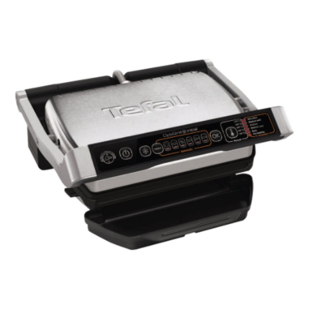 TEFAL , OptiGrill Initial , GC706D , Contact grill , 2000 W , Black/Stainless steel