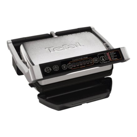 TEFAL , OptiGrill Initial , GC706D , Contact grill , 2000 W , Black/Stainless steel