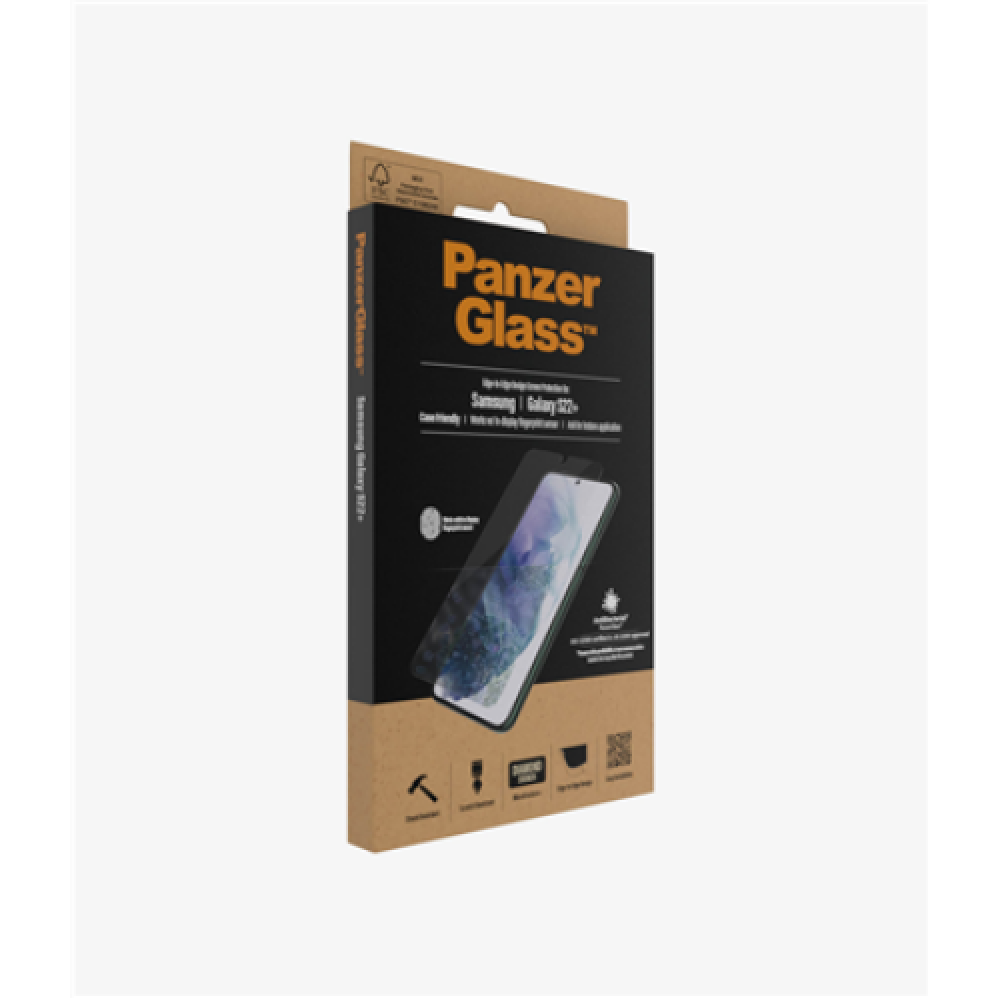 PanzerGlass Samsung, Galaxy S22+, Tempered glass, Transparent, Screen Protector