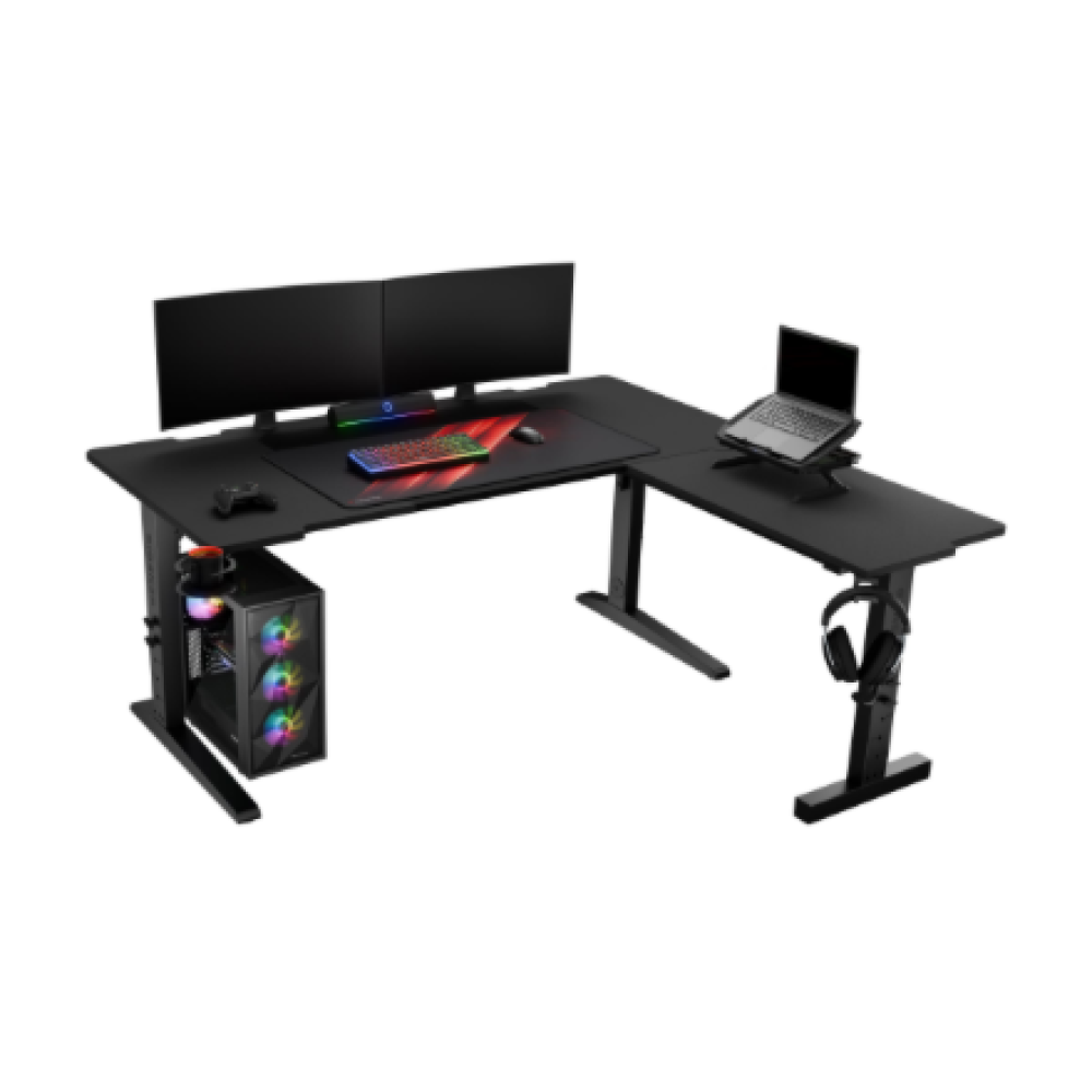 Genesis Gaming Desk , Holm 160 Modular Corner , Black/Anthracite