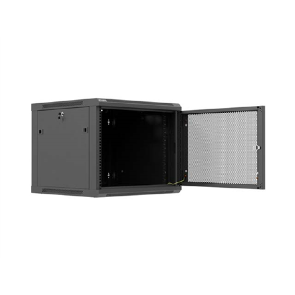 Lanberg Wall mounted installation cabinet 19 9U 600X600 , WF01-6609-23B , Black
