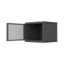 Lanberg Wall mounted installation cabinet 19 9U 600X600 , WF01-6609-23B , Black
