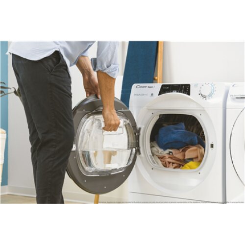Candy , Dryer Machine , ROE H9A2TCEX-S , Energy efficiency class A++ , Front loading , 9 kg , Heat pump , Big Digit , Depth 58.5 cm , Wi-Fi , White