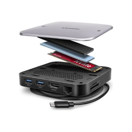 AXAGON USB-C 10Gbps UFO 9in1 Hub , HMC-UFO