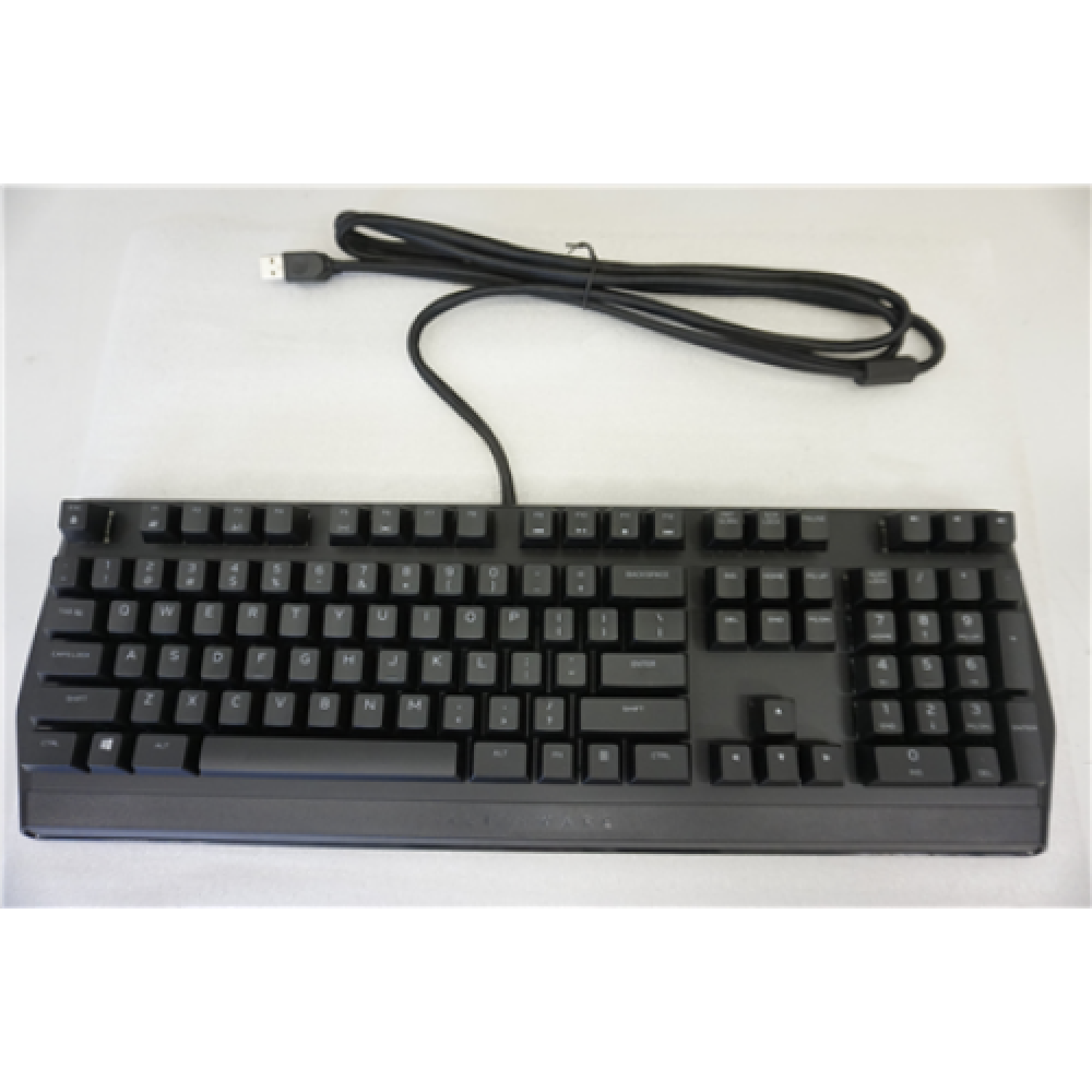 SALE OUT. Dell Alienware RGB Mechanical Gaming Keyboard , AW410K (US Int.) Dell Alienware RGB AW410K Mechanical Gaming Keyboard RGB lighting with approximately 16.8M colors; Anti-ghosting and N-key rollover RGB LED light US Wired Dark side of the moon USE