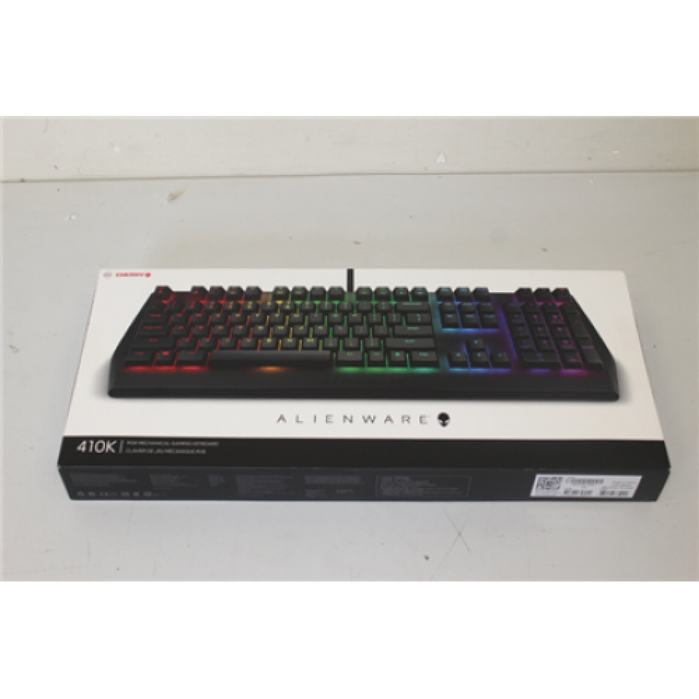 SALE OUT. Dell Alienware RGB Mechanical Gaming Keyboard , AW410K (US Int.) Dell Alienware RGB AW410K Mechanical Gaming Keyboard RGB lighting with approximately 16.8M colors; Anti-ghosting and N-key rollover RGB LED light US Wired Dark side of the moon USE