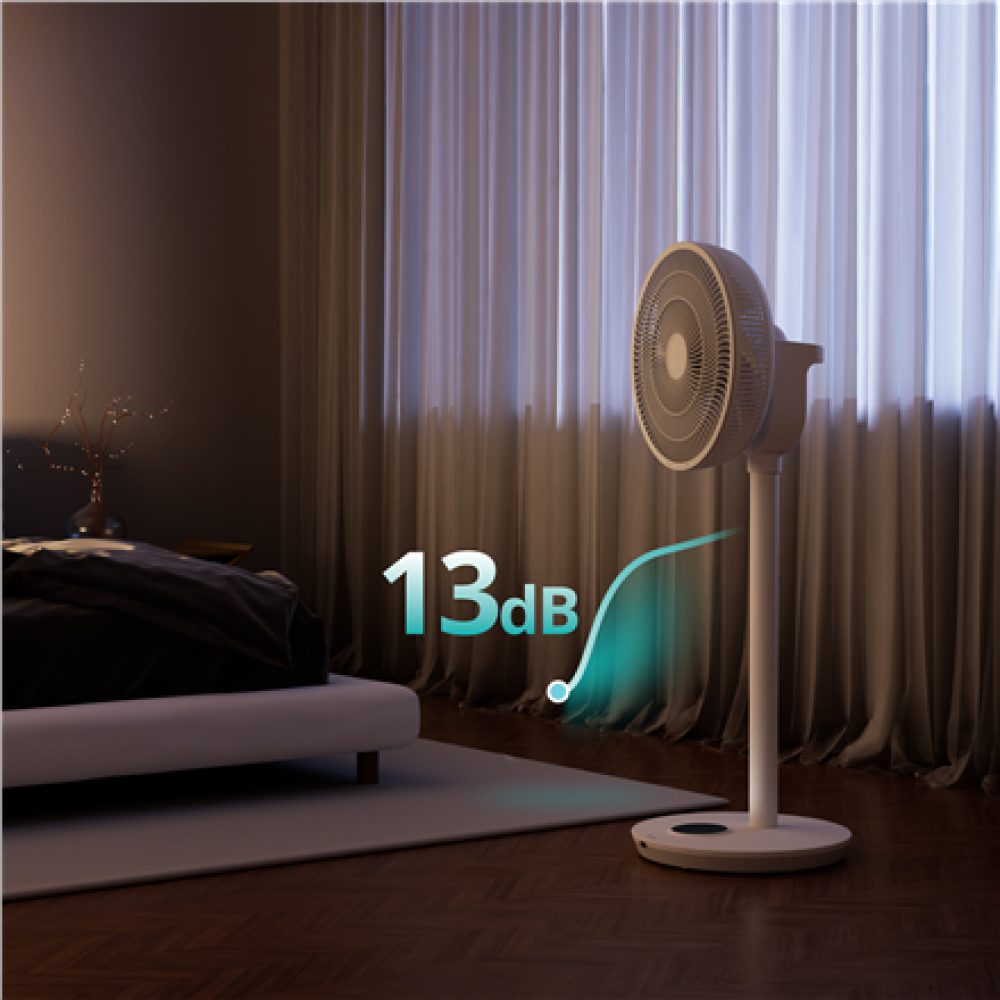 Duux Fan , Whisper Flex 2 , Stand Fan , White , Diameter 34 cm , Number of speeds 30 , Oscillation , 2-21.5 W , Remote control