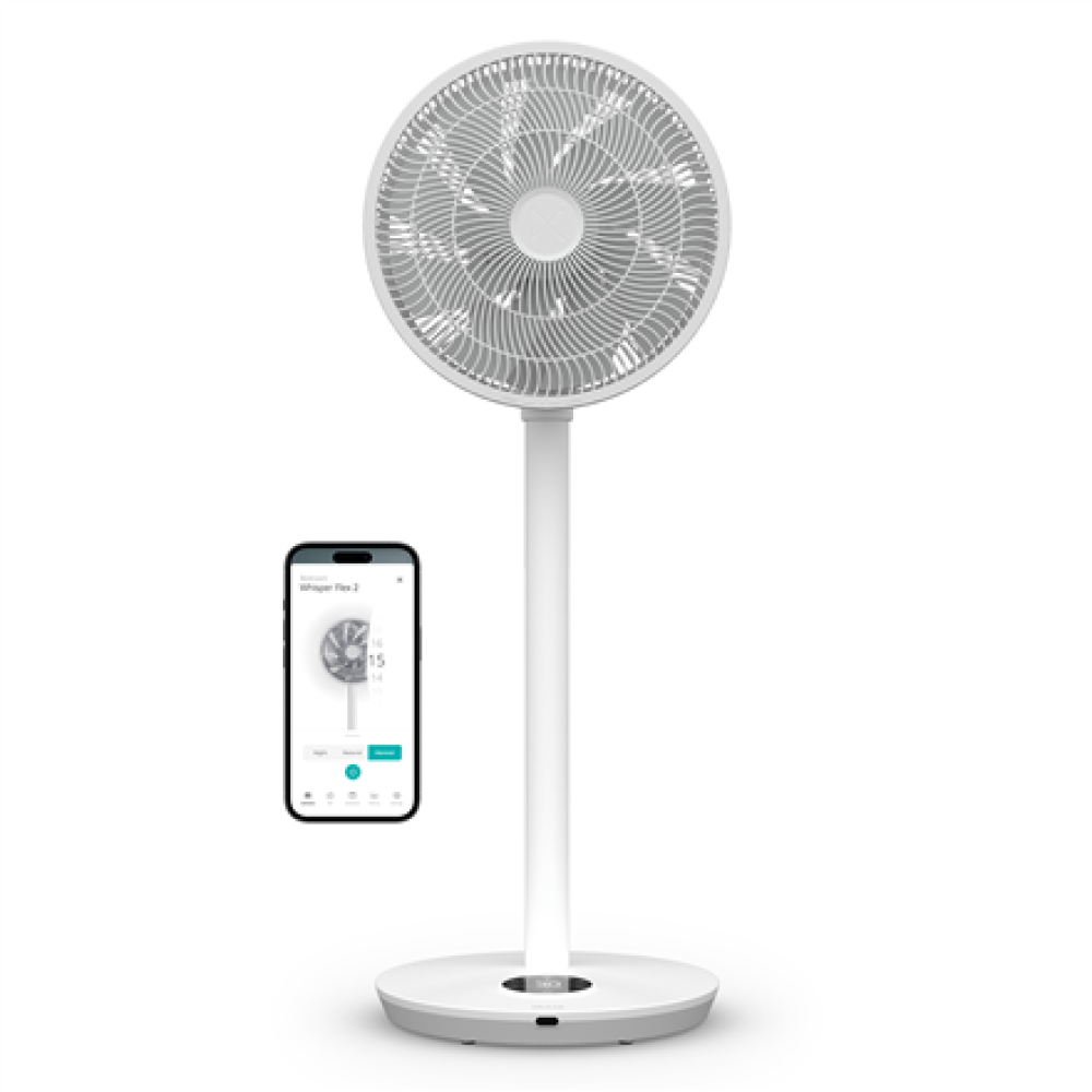 Duux Fan , Whisper Flex 2 , Stand Fan , White , Diameter 34 cm , Number of speeds 30 , Oscillation , 2-21.5 W , Remote control