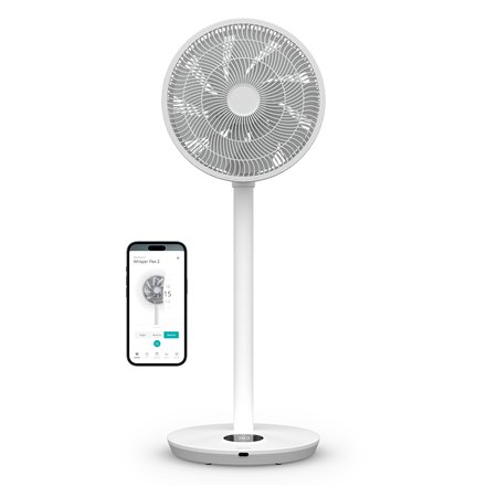 Duux Fan , Whisper Flex 2 , Stand Fan , 2-21.5 W , Diameter 34 cm , Number of speeds 30 , Oscillation , Remote control , White