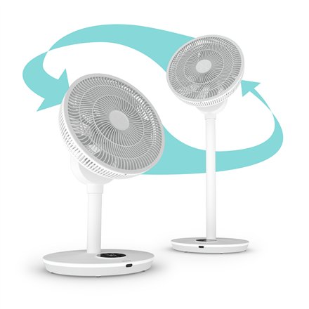 Duux Fan , Whisper Flex 2 , Stand Fan , 2-21.5 W , Diameter 34 cm , Number of speeds 30 , Oscillation , Remote control , White