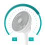 Duux Fan , Whisper Flex 2 , Stand Fan , White , Diameter 34 cm , Number of speeds 30 , Oscillation , 2-21.5 W , Remote control