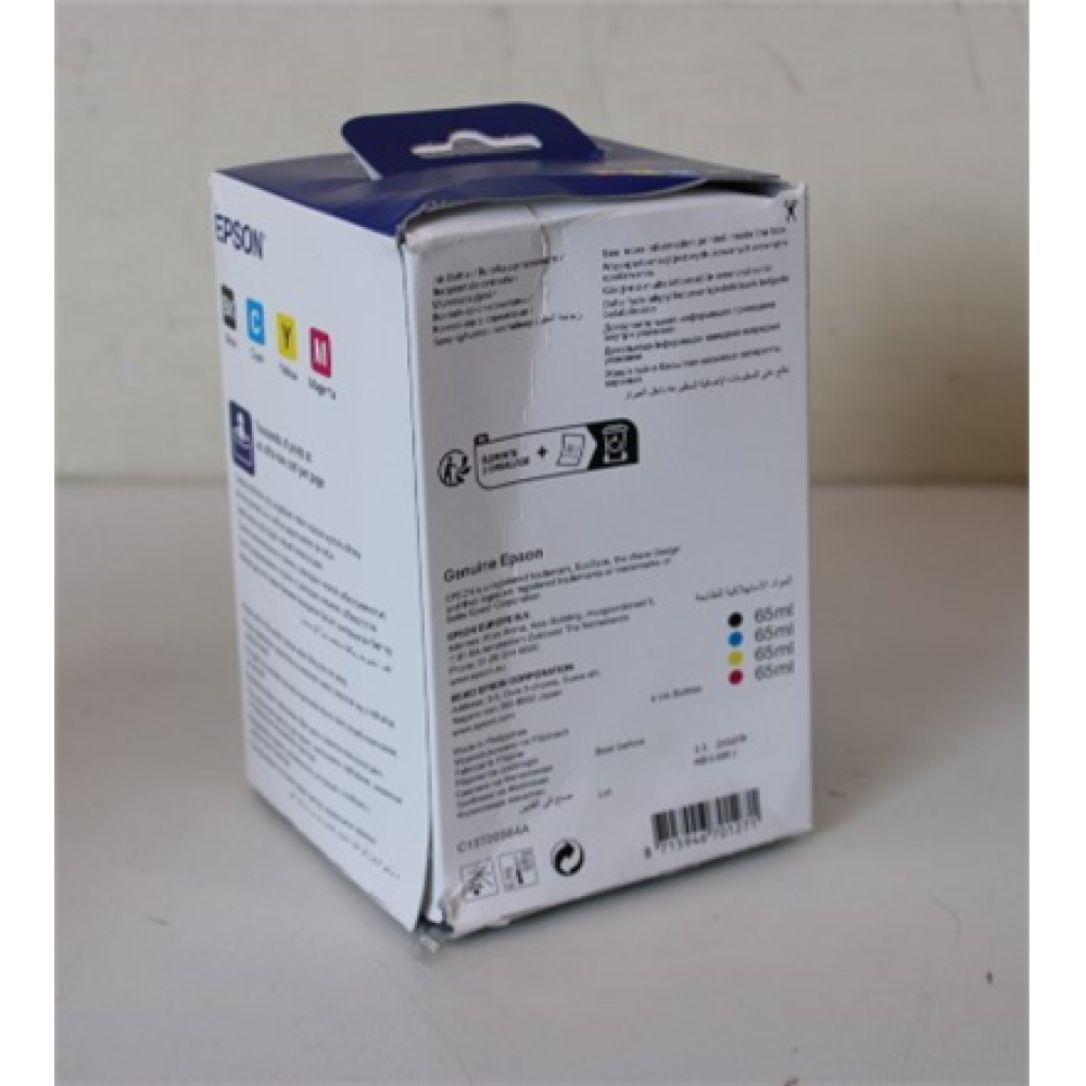 SALE OUT. Epson 103 EcoTank 4-colour Multipack , Epson 103 EcoTank , Ink Cartridge , Black, Cyan, Magenta, Yellow , DAMAGED PACKAGING