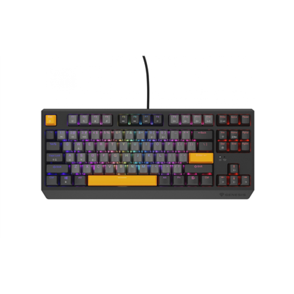 Genesis , THOR 230 TKL , Mechanical Gaming Keyboard , Wired , US , Anchor Gray Negative , USB-A , Outemu Red