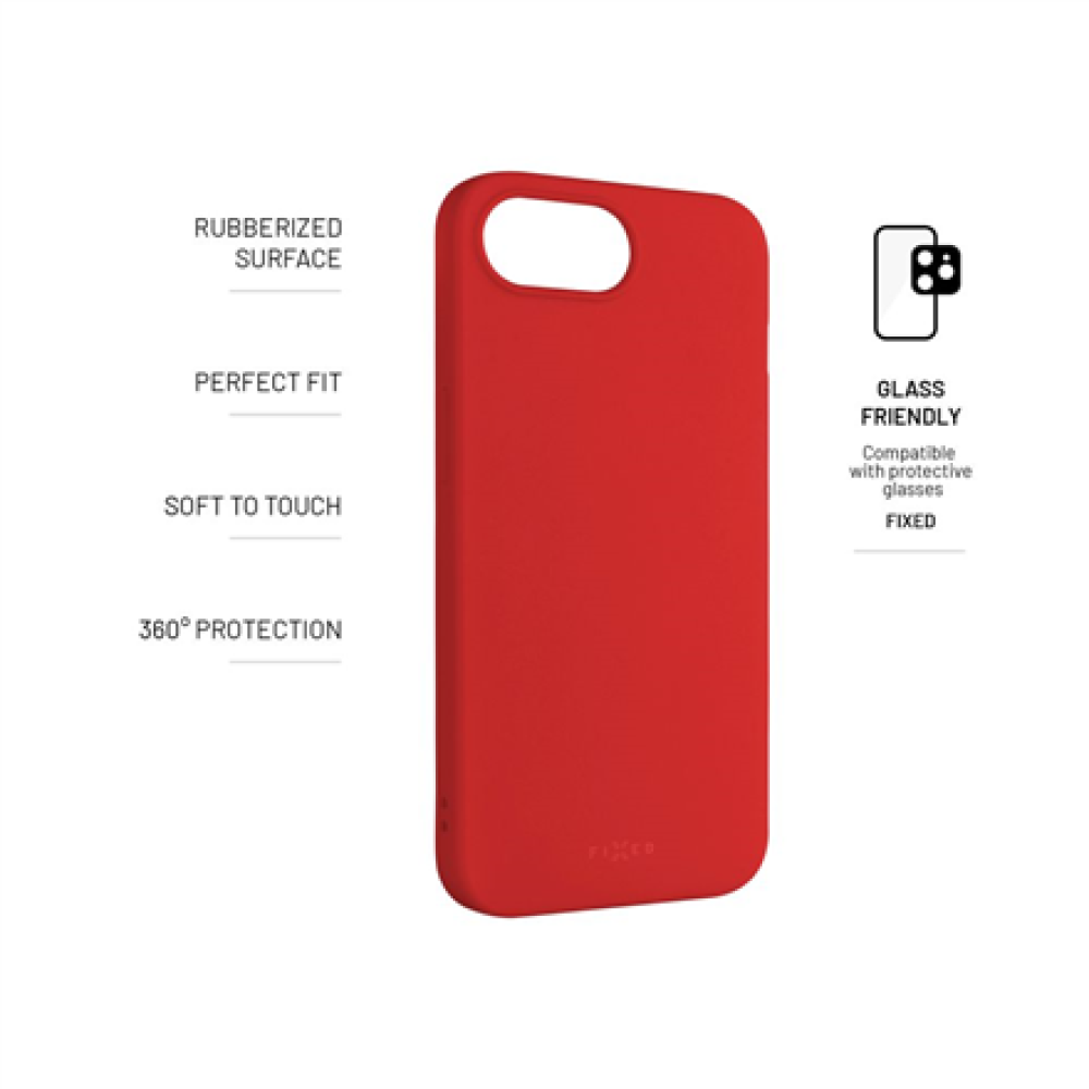 Fixed Story , Back Cover , Apple , iPhone 16e , Rubber , Red