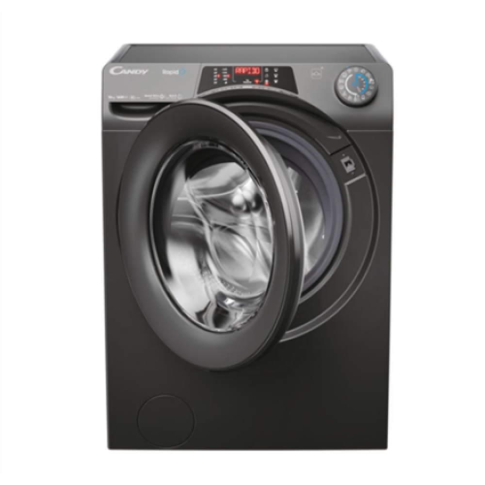 Candy , Washing Machine , RO6106DWMRR7/1-S , Energy efficiency class A , Front loading , Washing capacity 10 kg , 1600 RPM , Depth 58 cm , Width 60 cm , Display , TFT , Steam function , Wi-Fi , Anthracite