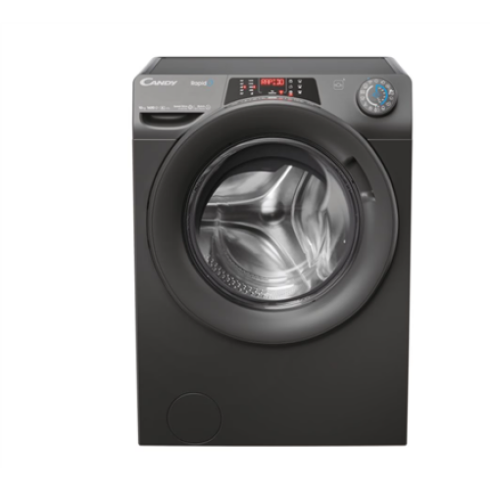 Candy , Washing Machine , RO6106DWMRR7/1-S , Energy efficiency class A , Front loading , Washing capacity 10 kg , 1600 RPM , Depth 58 cm , Width 60 cm , Display , TFT , Steam function , Wi-Fi , Anthracite