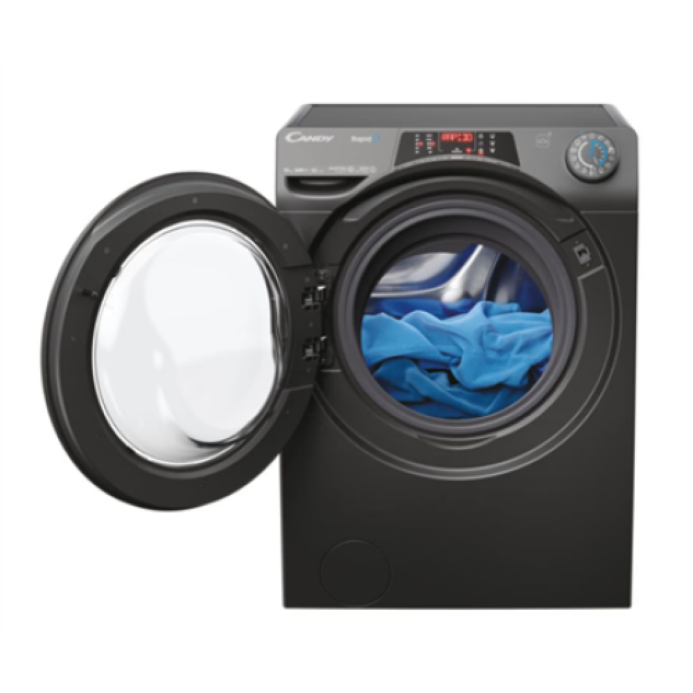 Candy , Washing Machine , RO6106DWMRR7/1-S , Energy efficiency class A , Front loading , Washing capacity 10 kg , 1600 RPM , Depth 58 cm , Width 60 cm , Display , TFT , Steam function , Wi-Fi , Anthracite