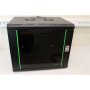 SALE OUT. DIGITUS 9U wall mounting cabinet, Unique 509x600x450 mm, color black (RAL 9005) , Digitus , Wall Mounting Cabinet , DN-19 09-U-SW , Warranty 24 month(s) , DAMAGED PACKAGING, DAMEGED PAINT, CURVED DOOR FROM THE SIDE