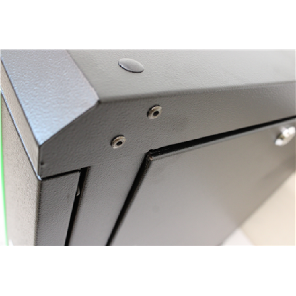 SALE OUT. DIGITUS 9U wall mounting cabinet, Unique 509x600x450 mm, color black (RAL 9005) , Digitus , Wall Mounting Cabinet , DN-19 09-U-SW , Warranty 24 month(s) , DAMAGED PACKAGING, DAMEGED PAINT, CURVED DOOR FROM THE SIDE