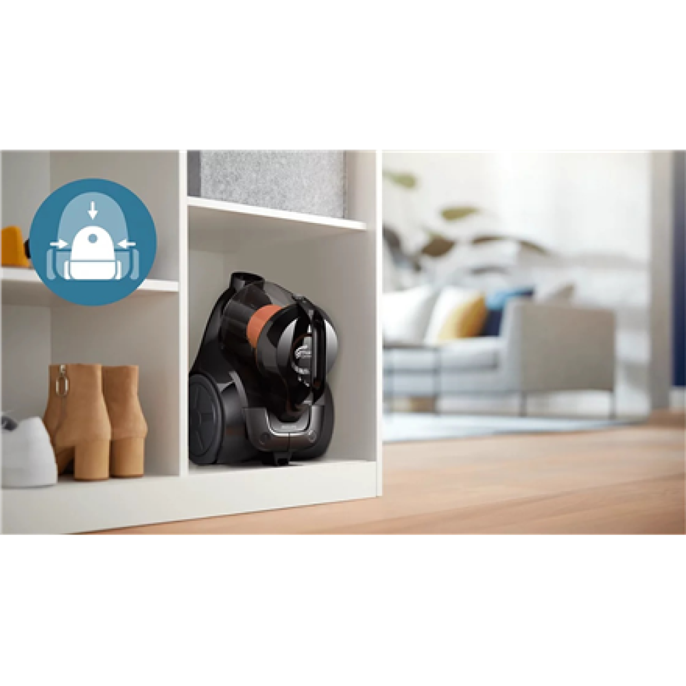 Philips , Vacuum cleaner , XB1142/10 1000 series , Bagless , Power 800 W , Dust capacity 1.3 L , Rich black/Coral moody