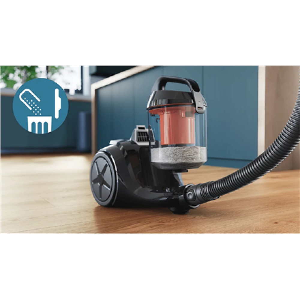 Philips , Vacuum cleaner , XB1142/10 1000 series , Bagless , Power 800 W , Dust capacity 1.3 L , Rich black/Coral moody