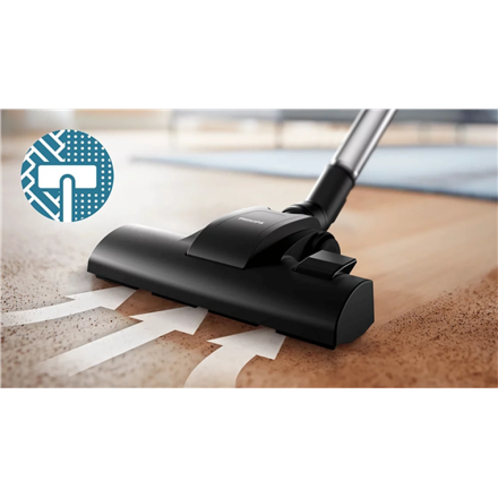 Philips , Vacuum cleaner , XB1142/10 1000 series , Bagless , Power 800 W , Dust capacity 1.3 L , Rich black/Coral moody