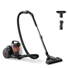 Philips , Vacuum cleaner , XB1142/10 1000 series , Bagless , Power 800 W , Dust capacity 1.3 L , Rich black/Coral moody