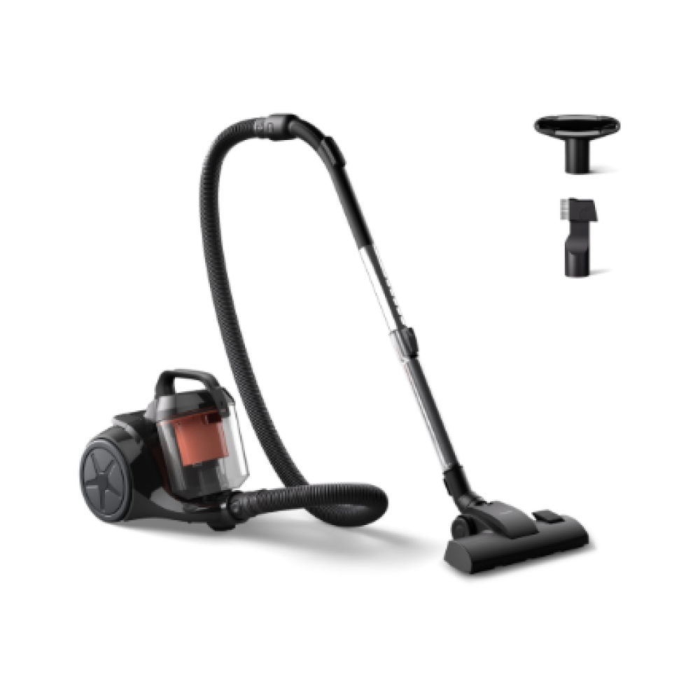 Philips , Vacuum cleaner , XB1142/10 1000 series , Bagless , Power 800 W , Dust capacity 1.3 L , Rich black/Coral moody