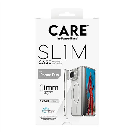 PanzerGlass Care , Back cover , iPhone Duo , Apple , Recycled plastic , Transparent